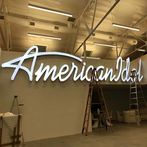 american idol sign white 3d